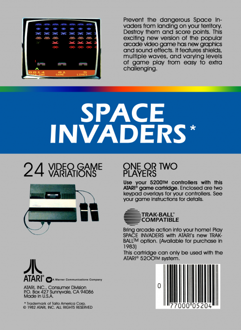 Space Invaders — box-2D-back (US)