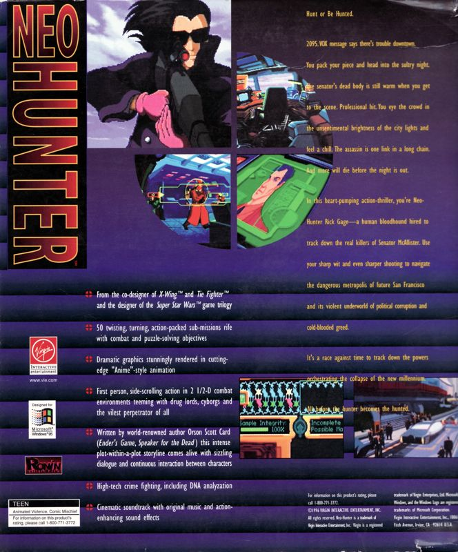 NeoHunter — box-2D-back (US)