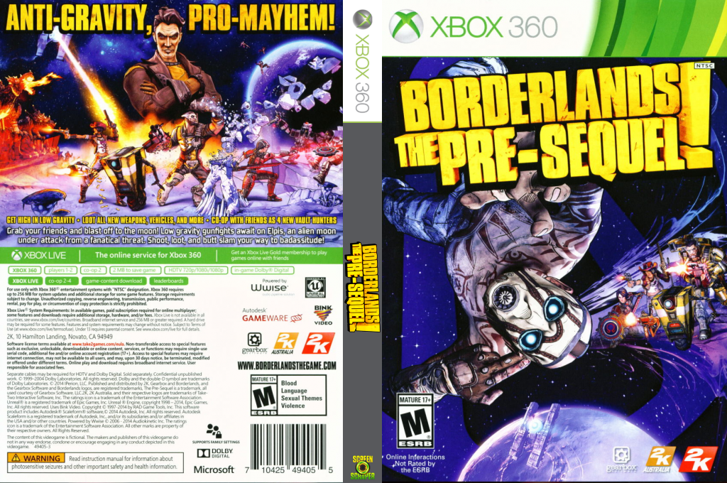 Borderlands - The Pre-Sequel! — box-texture (US)