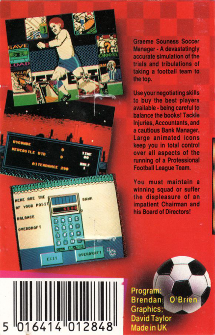 Graeme Souness Soccer Manager — box-2D-back (EU)
