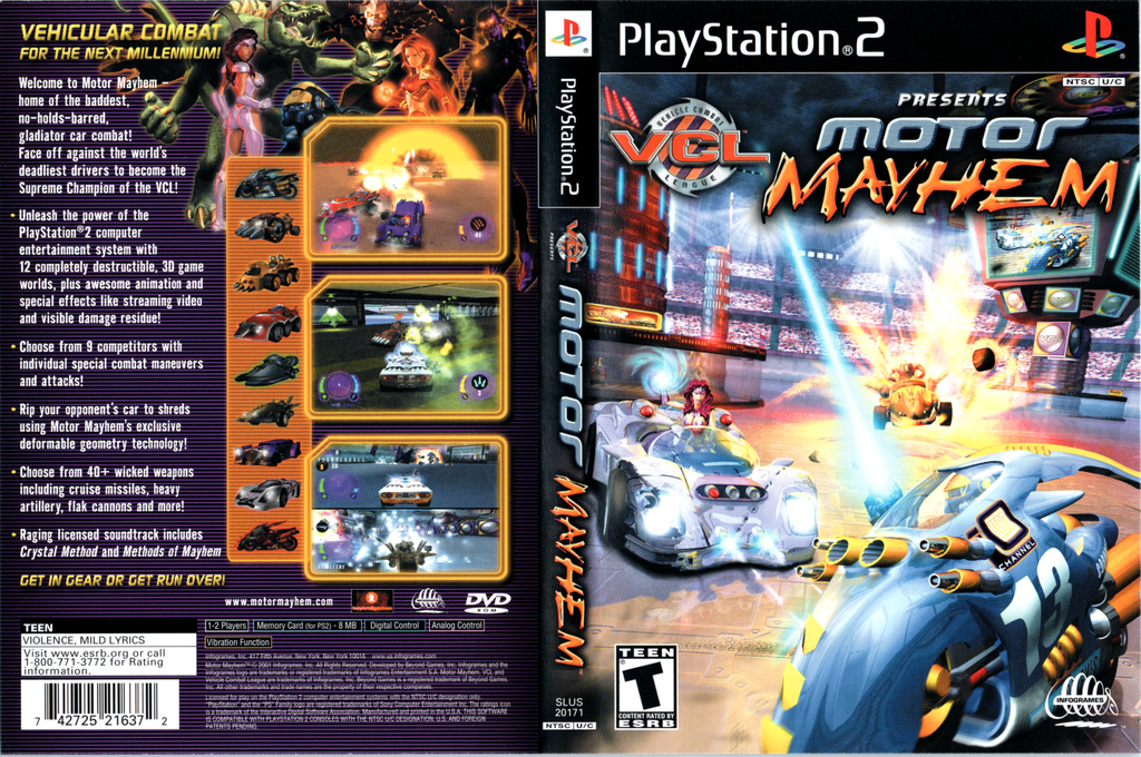 Vehicular Combat League Presents - Motor Mayhem — box-texture (US)