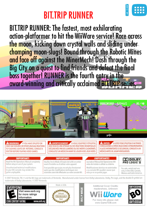 Bit.trip Runner — box-2D-back (US)