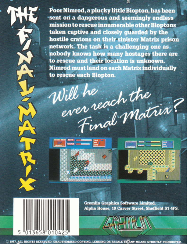 Final Matrix, The — box-2D-back (EU)