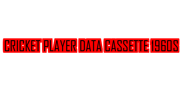 Cricket Player Data Cassette 1960s — wheel-hd (SS)