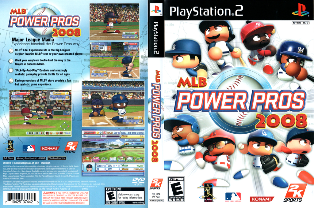 MLB Power Pros 2008 — box-texture (US)