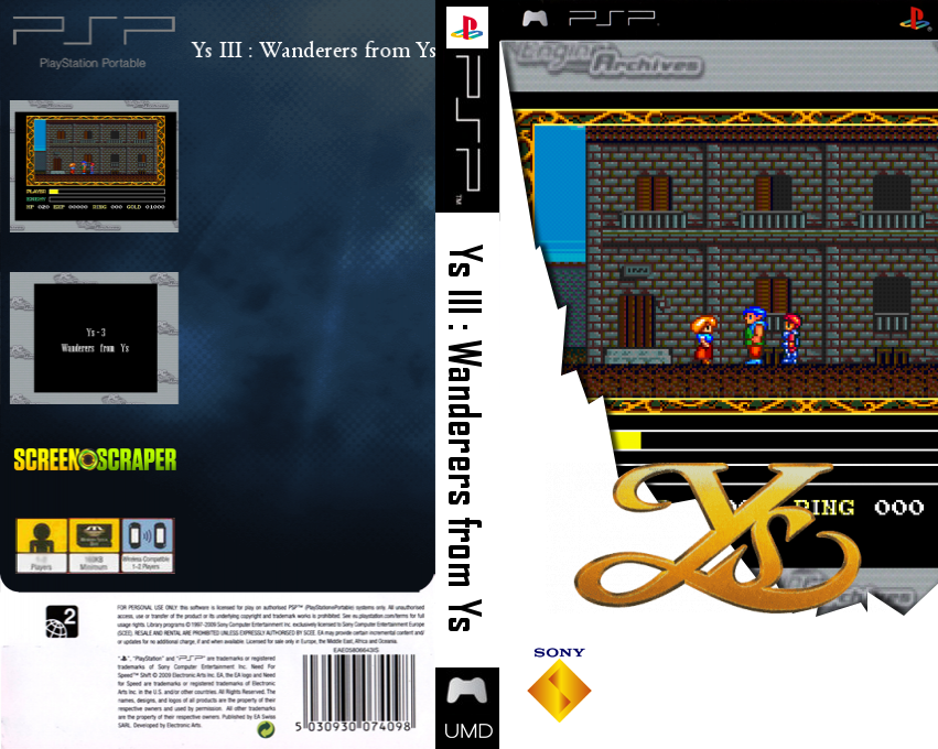 Ys III - Wanderers from Ys — box-texture (SS)