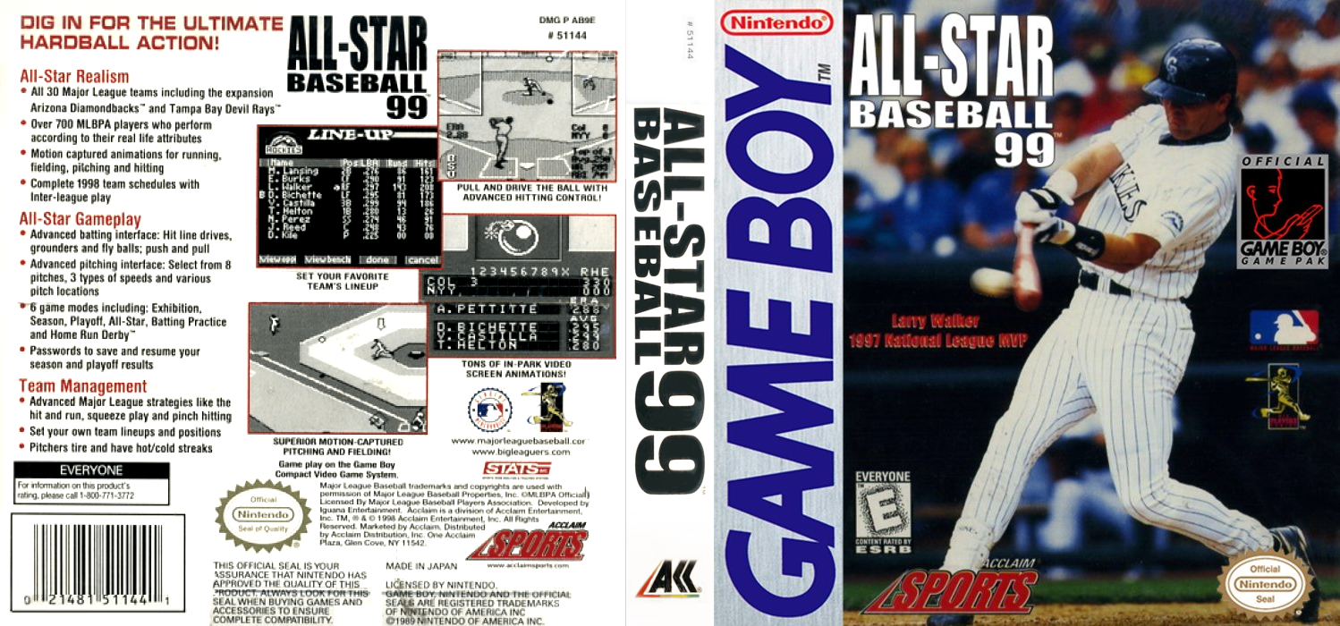 All-star Baseball 99 — box-texture (US)