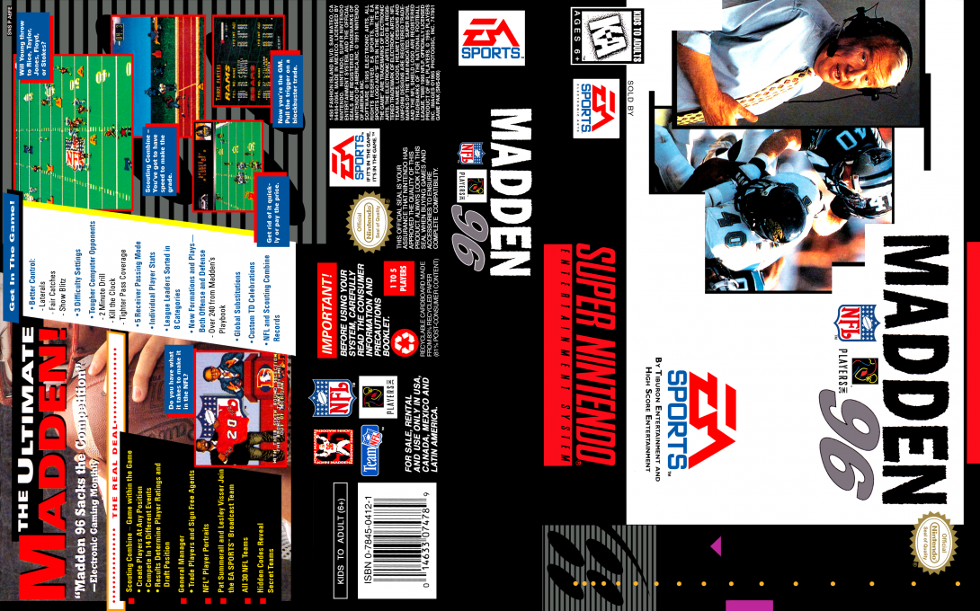 Madden Nfl 96 — box-texture (US)