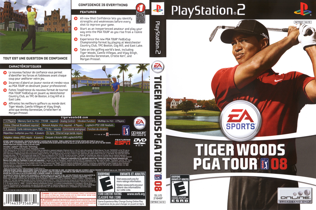 Tiger Woods Pga Tour 08 — box-texture (WOR)