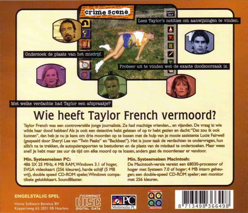 Who Killed Taylor French?: The Case of the Undressed Reporter — box-2D-back (NL)