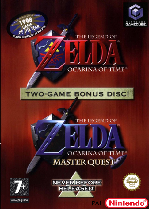 Legend of Zelda, The - Ocarina of Time & Master Quest — box-2D (EU)