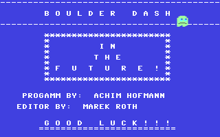 Boulder Dash in the Future — sstitle (WOR)