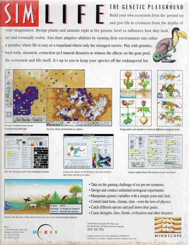 SimLife — box-2D-back (EU)