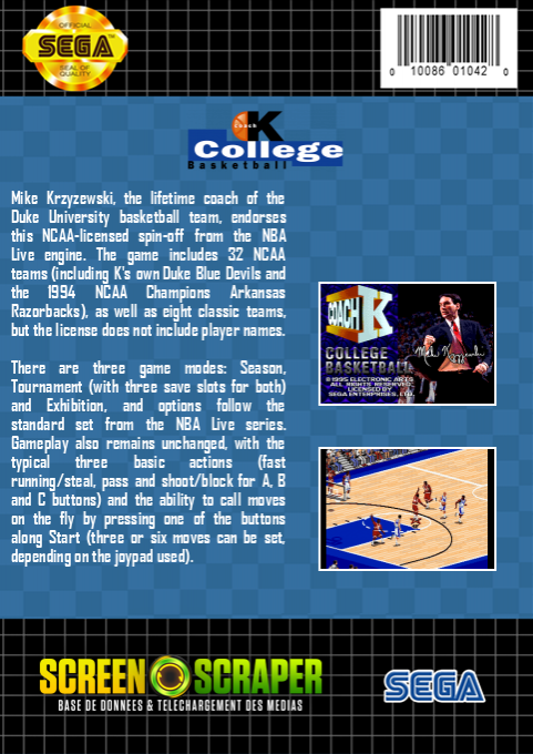 Coach K College Basketball — box-2D-back (SS)