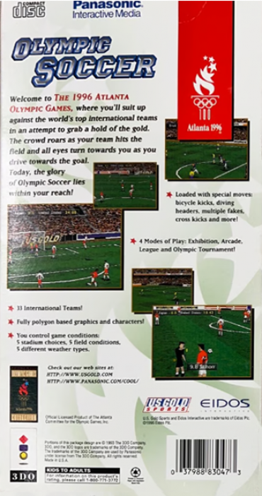Olympic Soccer — box-2D-back (US)