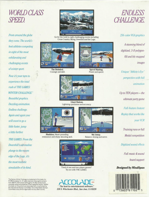 Games, The - Winter Challenge — box-2D-back (US)