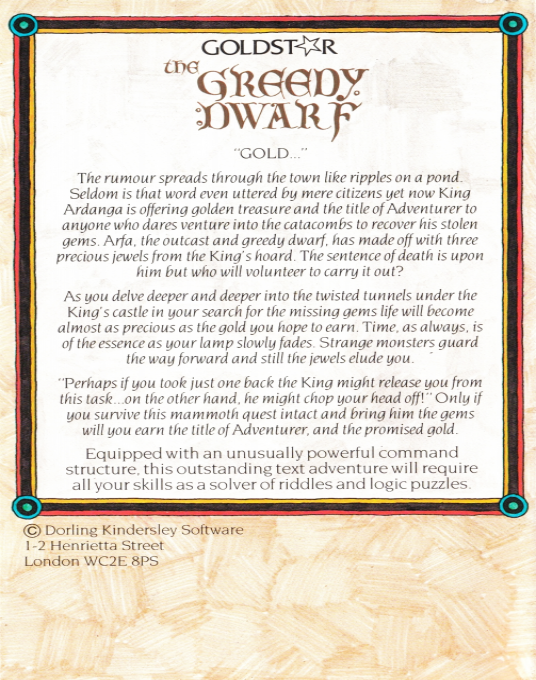 Greedy Dwarf, The — box-2D-back (EU)