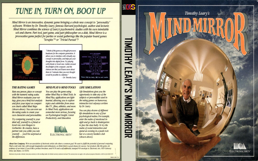 Timothy Leary's Mind Mirror — box-texture (US)