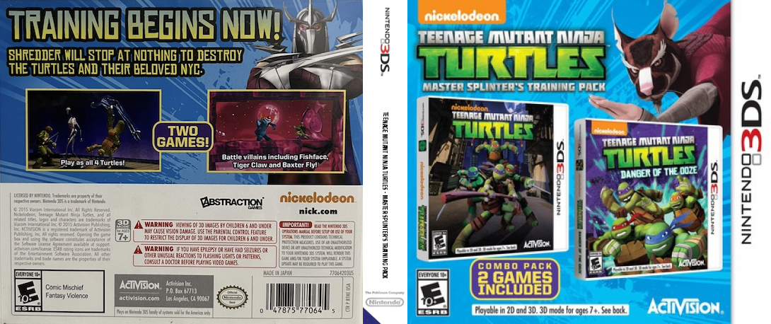 Nickleodeon Teenage Mutant Ninja Turtles: Master Splinter's Training Pack — box-texture (US)