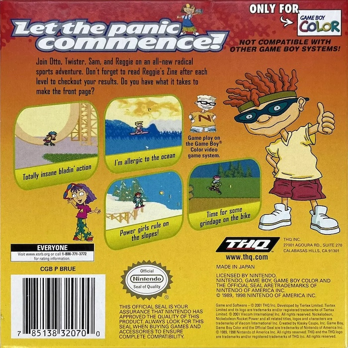 Rocket Power - La Glisse de l'Extreme — box-2D-back (US)