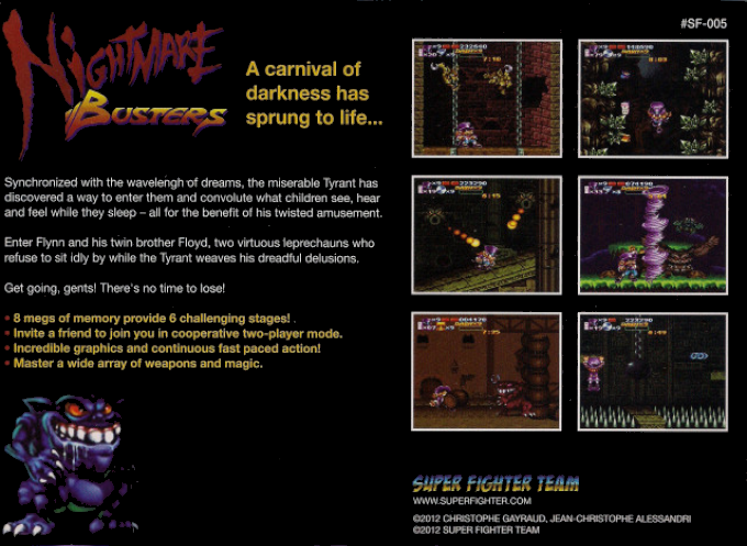 Nightmare Busters — box-2D-back (WOR)