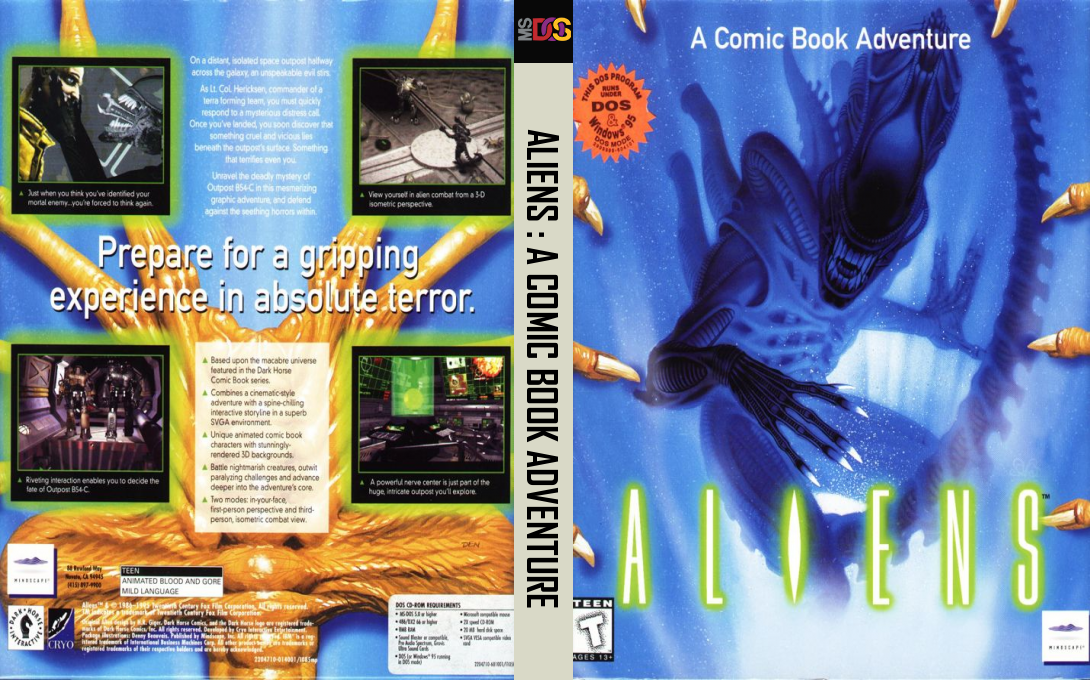 Aliens - A Comic Book Adventure — box-texture (US)