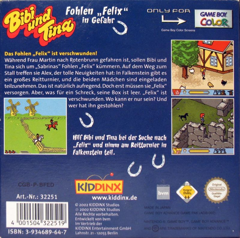 Bibi Und Tina - Fohlen Felix In Gefahr — box-2D-back (DE)