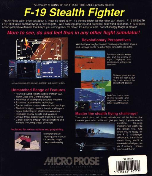 F-19 Stealth Fighter — box-2D-back (WOR)
