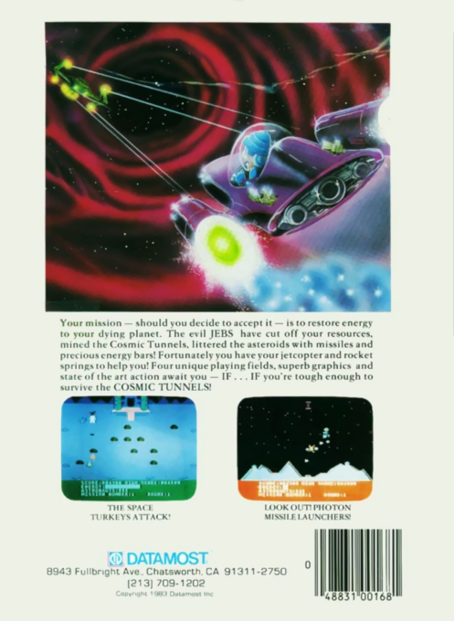 Cosmic Tunnels — box-2D-back (US)