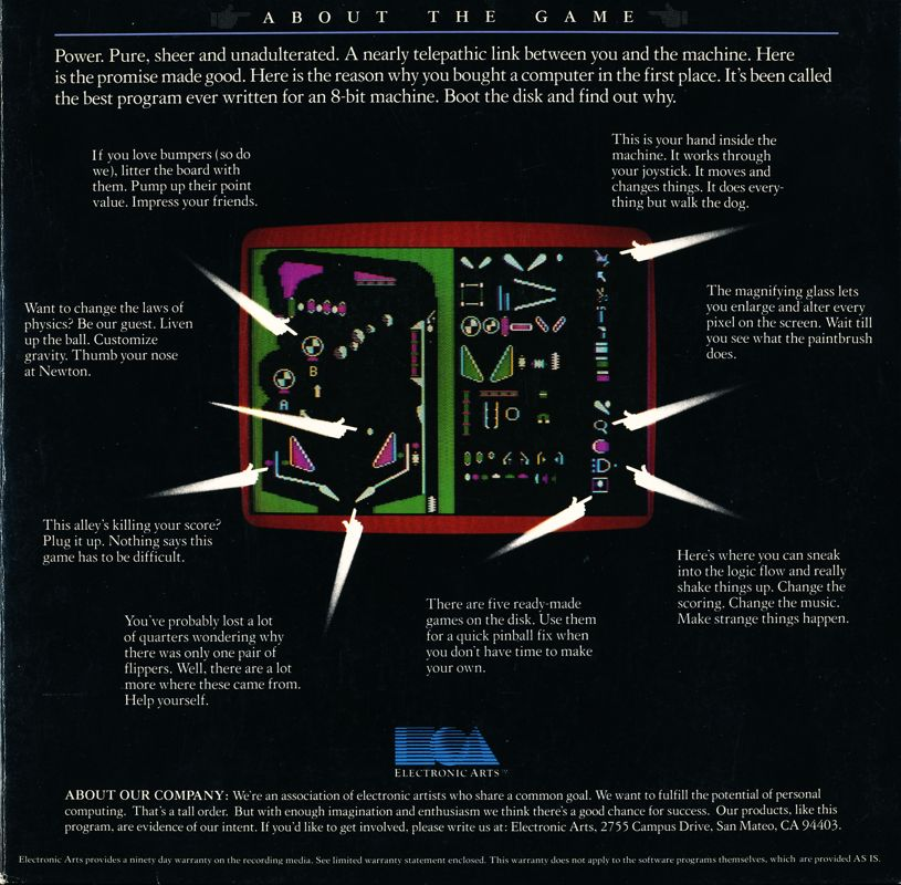 Pinball Construction Set — box-2D-back (US)