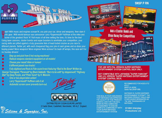 Rock N' Roll Racing — box-2D-back (EU)