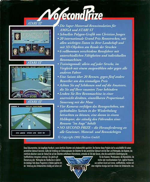 No Second Prize — box-2D-back (EU)