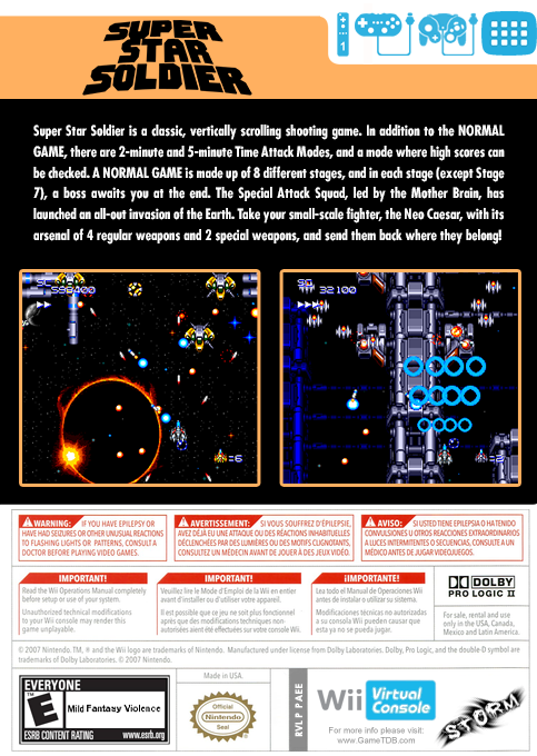Super Star Soldier — box-2D-back (US)