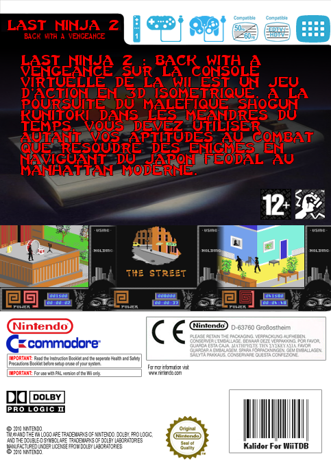 Last Ninja 2 - Back With A Vengeance — box-2D-back (FR)