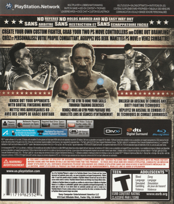 Fight, The - Lights Out — box-2D-back (US)