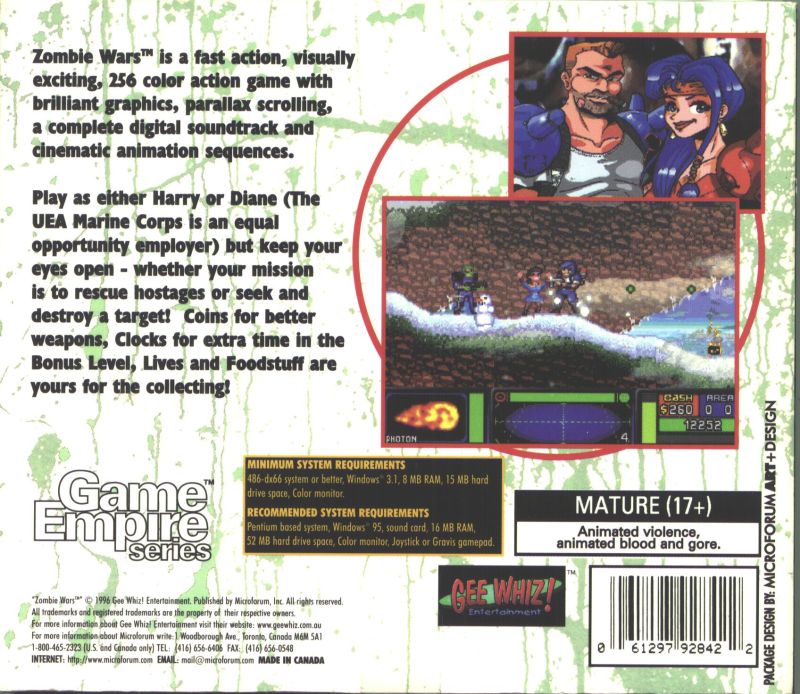 Zombie Wars — box-2D-back (US)
