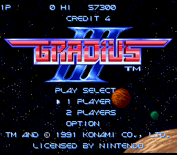 Gradius III — sstitle (WOR)