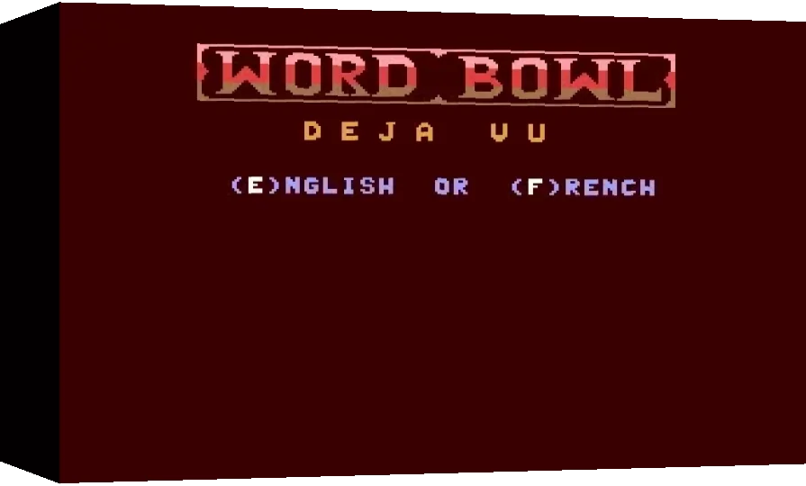 Word Bowl Deja Vu — box-3D (WOR)