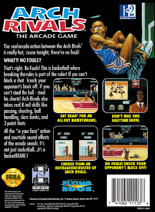 Arch Rivals — box-2D-back (US)
