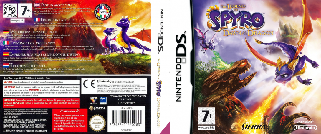 Legend of Spyro, The - Dawn of the Dragon — box-texture (EU)