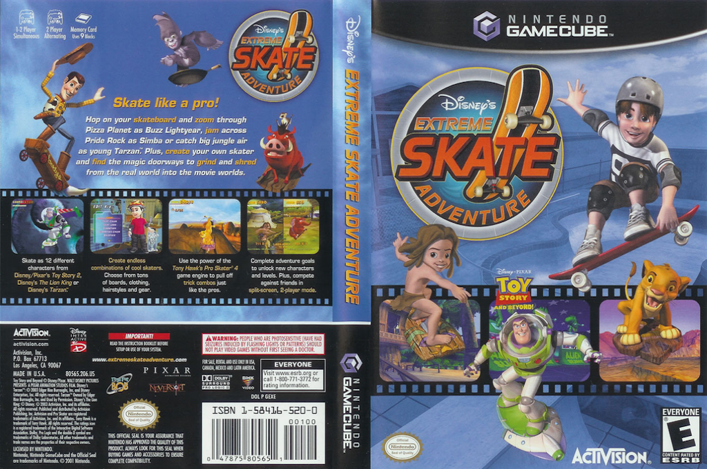 Disney's Extreme Skate Adventure — box-texture (US)