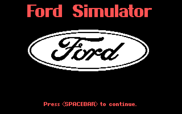 The Ford Simulator — sstitle (WOR)