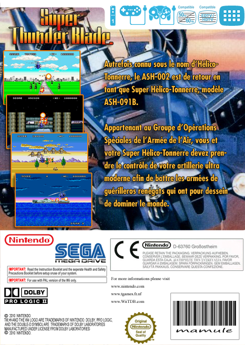 Super Thunder Blade — box-2D-back (FR)