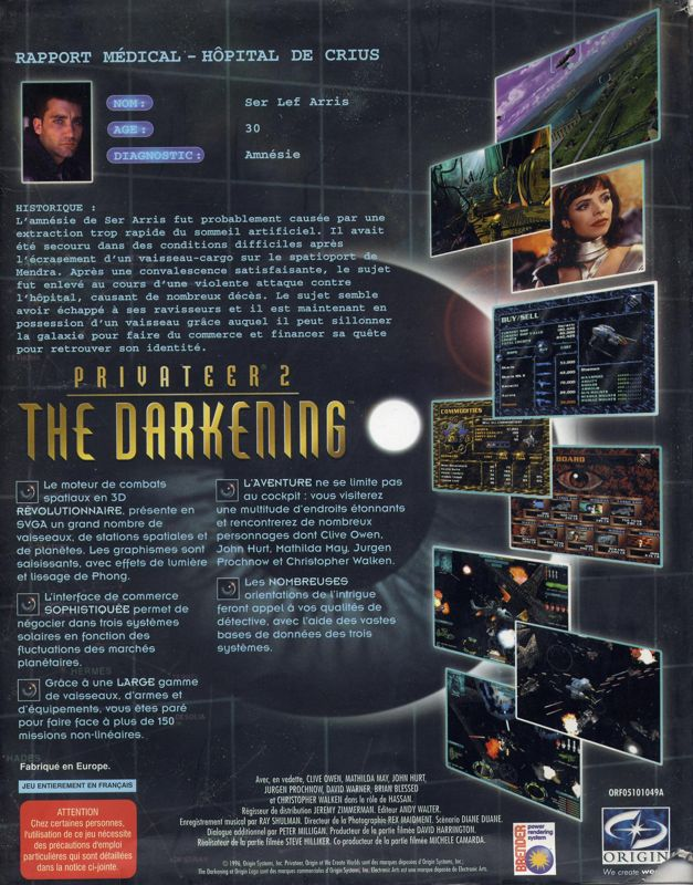 Privateer 2 The Darkening — box-2D-back (FR)