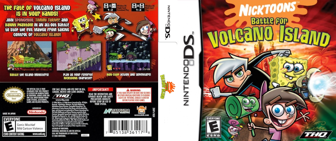 Nicktoons - Battle for Volcano Island - Multiplayer — box-texture (US)