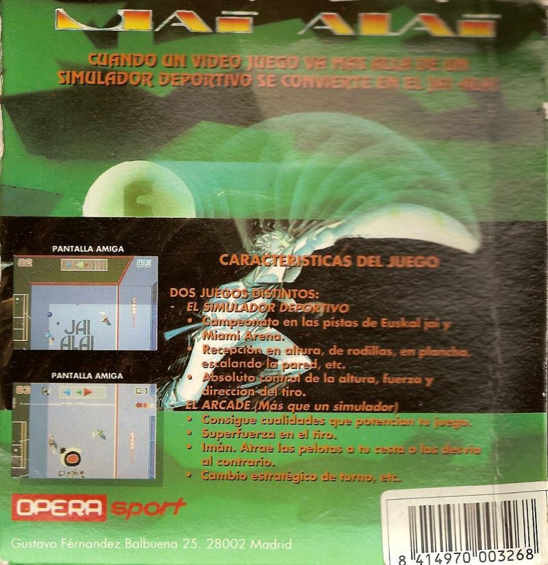 Jai Alai — box-2D-back (ES)