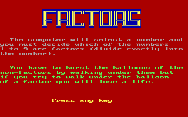 Factors box art