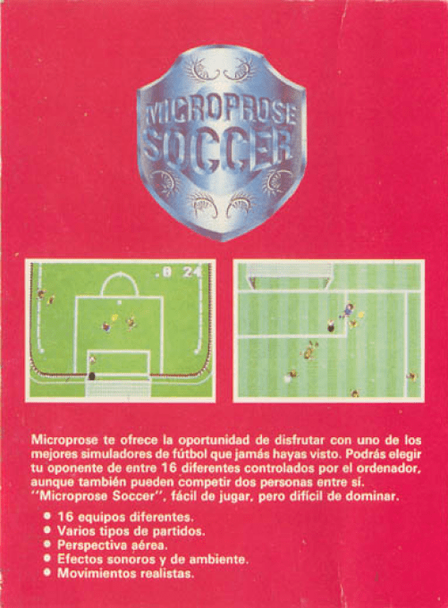 Microprose Soccer — box-2D-back (SP)