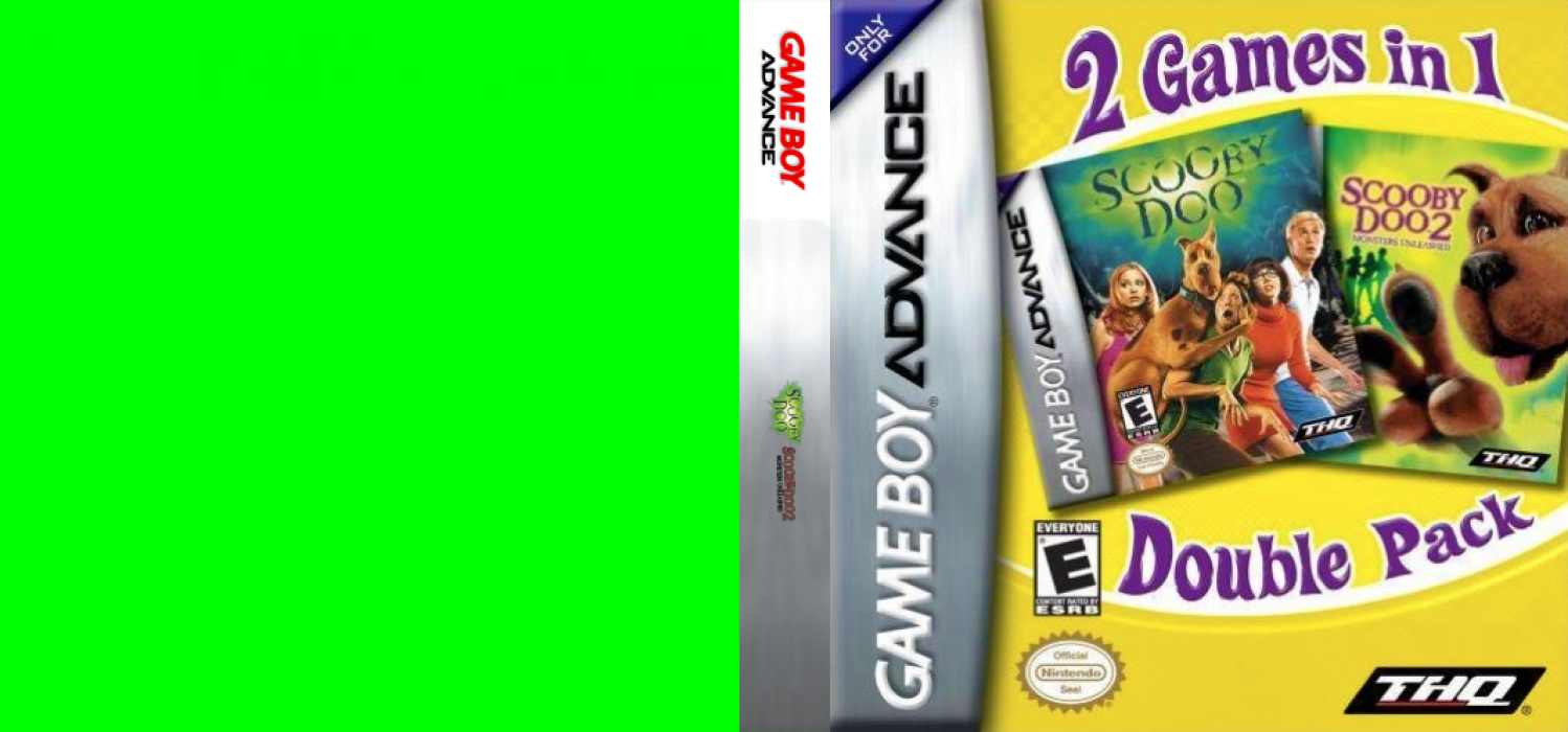 2 Games in 1 - Scooby-Doo + Scooby-Doo 2 - Monsters Unleashed — box-texture (US)