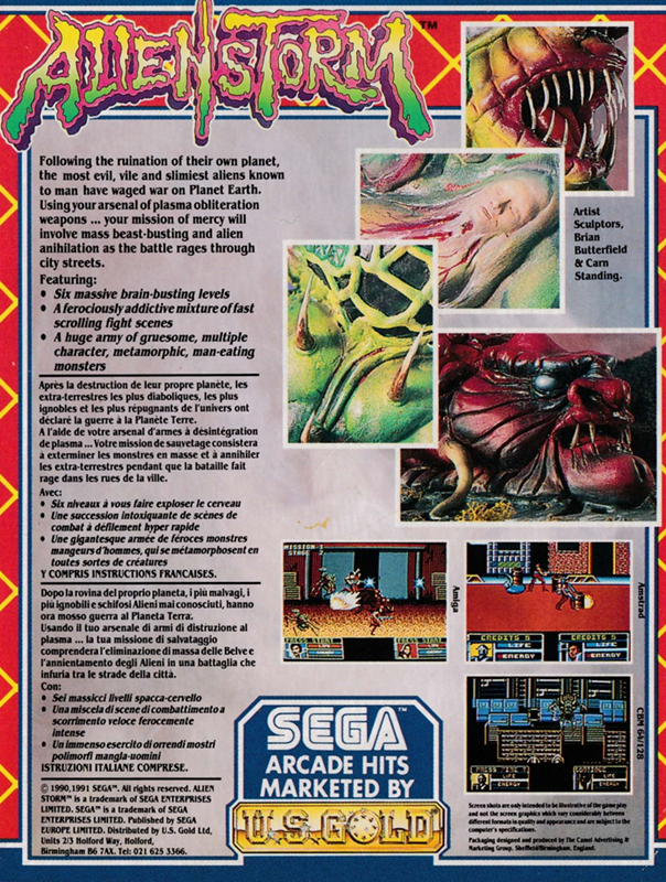Alien Storm — box-2D-back (EU)